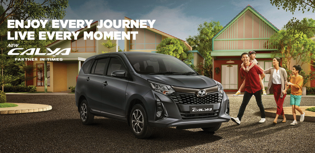 Tampilan depan Toyota Calya modern
